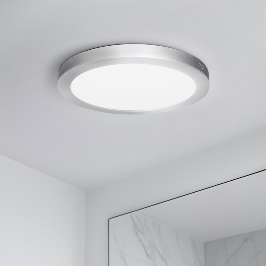 LED panel 2 u 1 za površinsku i ugradbenu montažu 18W/230V 3000/4000/6000K Ø 22,5 cm IP54 srebrni