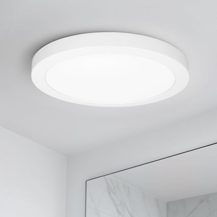 LED nadgradni/ugradni panel 2 u 1 18W/230V 3000/4000/6000K Ø22,5 cm IP54 bijela