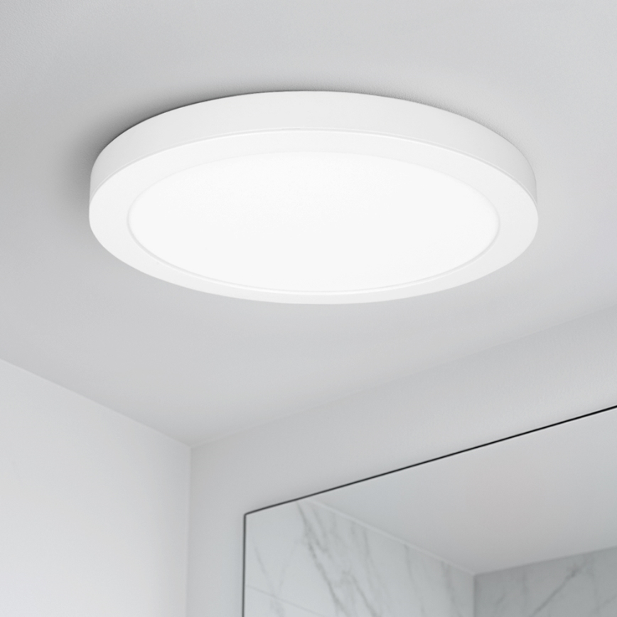 LED nadgradni/ugradni panel 2 u 1 18W/230V 3000/4000/6000K Ø22,5 cm IP54 bijela