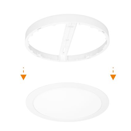 LED nadgradni/ugradni panel 2 u 1 18W/230V 3000/4000/6000K Ø22,5 cm IP54 bijela