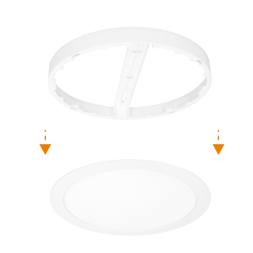 LED nadgradni/ugradni panel 2 u 1 18W/230V 3000/4000/6000K Ø22,5 cm IP54 bijela