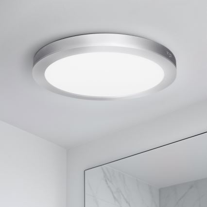 LED nadgradni/ugradni panel 2u1 24W/230V 3000/4000/6000K Ø 30 cm IP54 srebrni