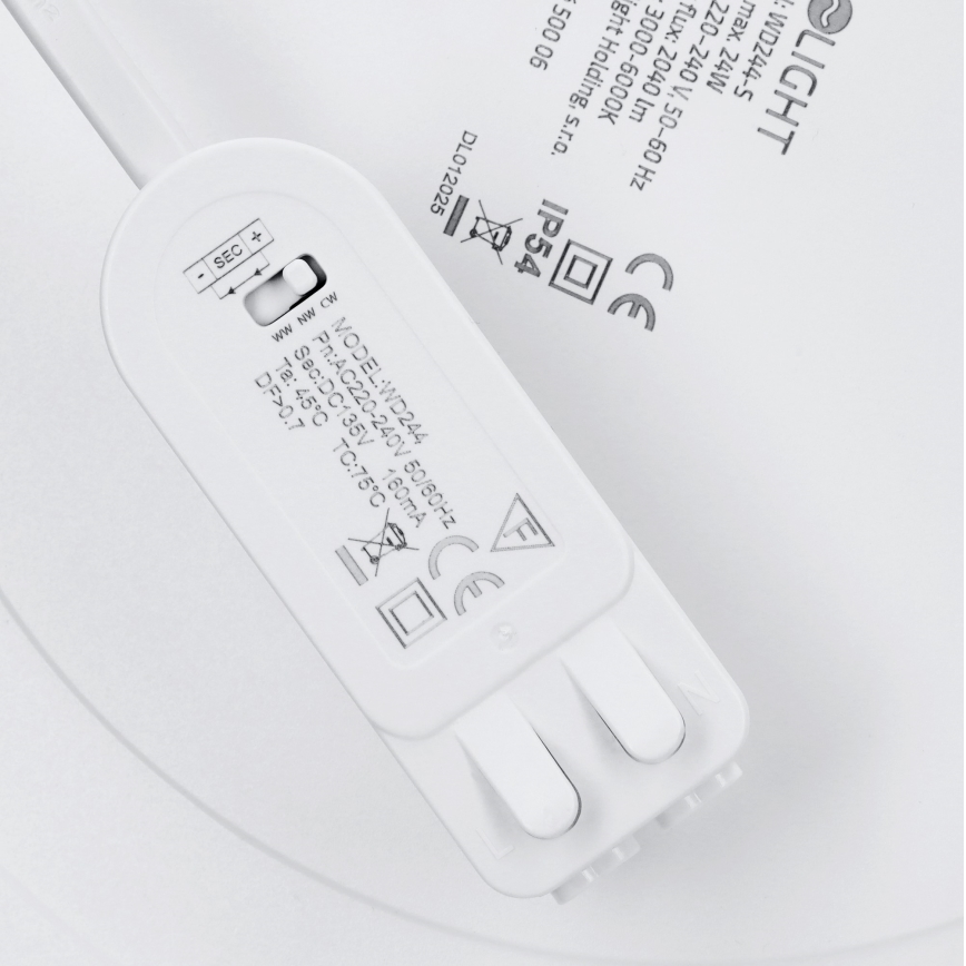 LED nadgradni/ugradni panel 2u1 24W/230V 3000/4000/6000K Ø 30 cm IP54 srebrni