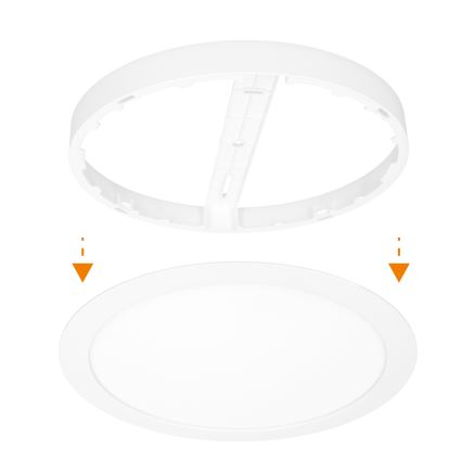 LED površinski/ugradni panel 2 u 1 24W/230V 3000/4000/6000K pr. 30 cm IP54 bijela