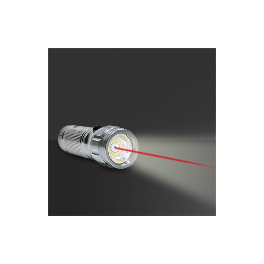 LED Ručna svjetiljka LED/3WCOB/3xAAA, infracrveni laser