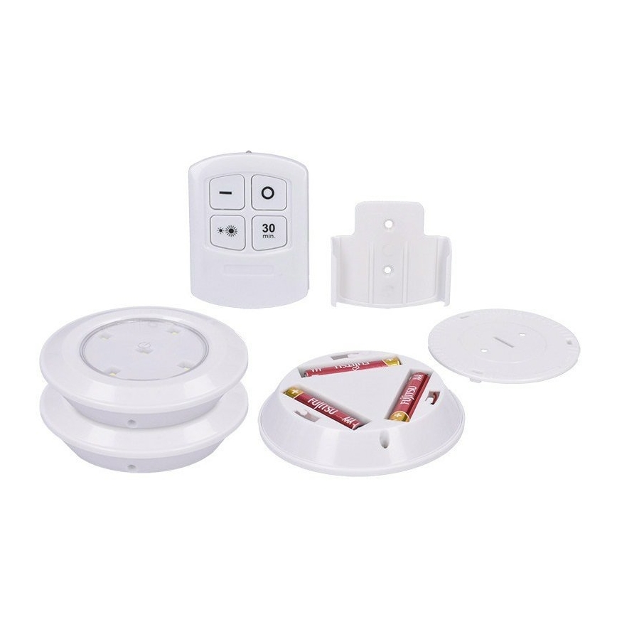 SET 3x LED Prigušiva svjetiljka s daljinskim upravljačem LED/3xAAA