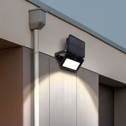 LED solarni reflektor s mogućnošću prigušivanja, senzorom pokreta i sumraka LED/6W/3,7V 2200 mAh 3000/4000/6500K IP65