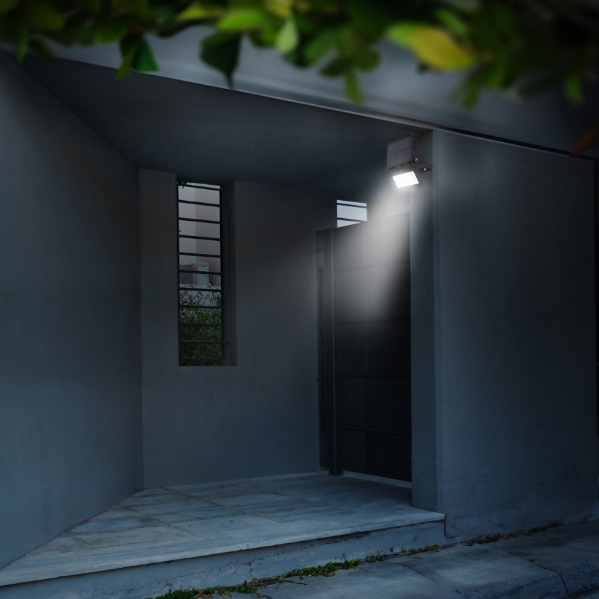 LED solarni reflektor s mogućnošću prigušivanja, senzorom pokreta i sumraka LED/6W/3,7V 2200 mAh 3000/4000/6500K IP65