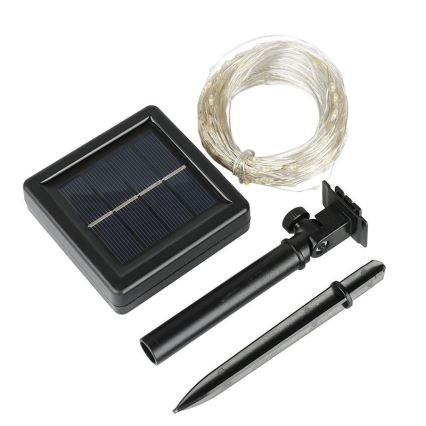 LED solarni dekorativni lanac, 3,7 V, 800 mAh, 22 m