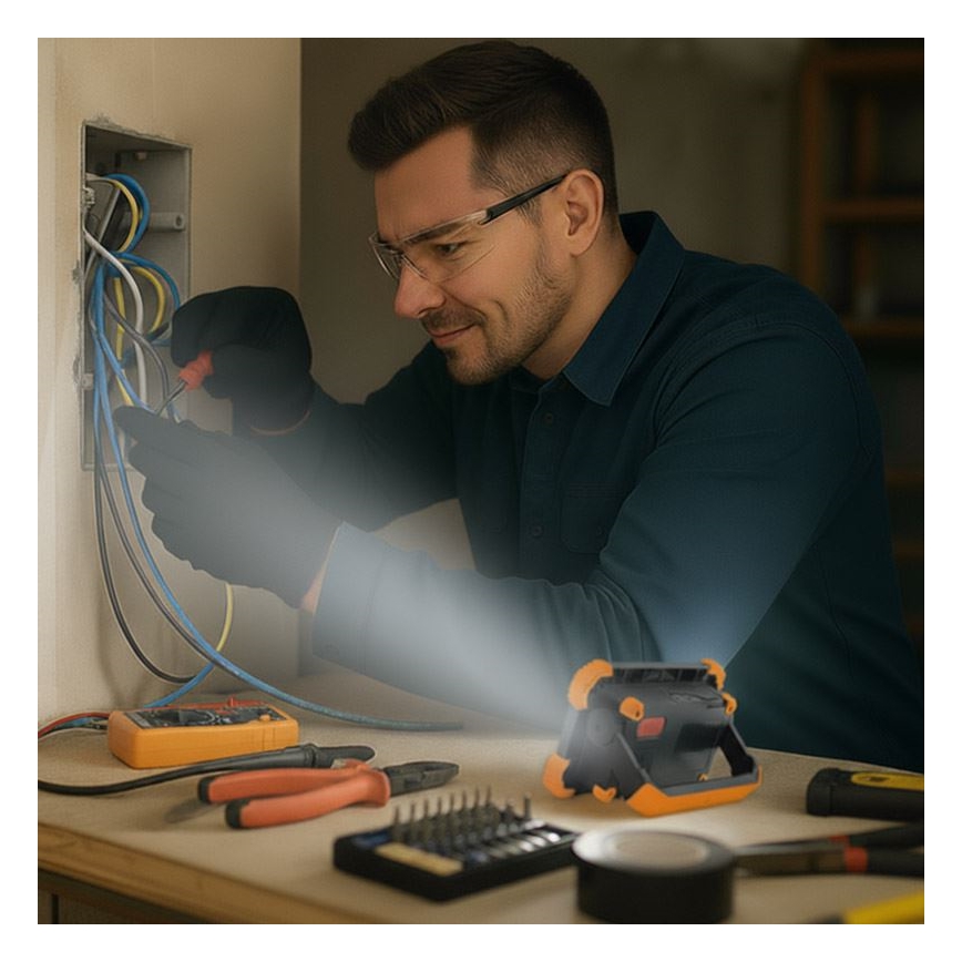 LED punjivi reflektor LED/10W/3,7V 4400 mAh