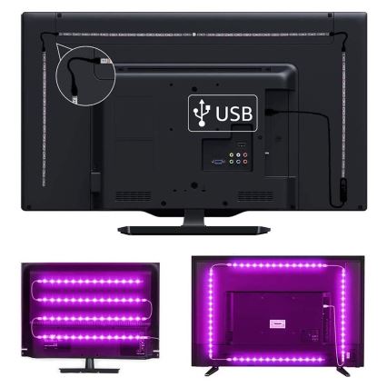 LED RGB Prigušiva traka za TV LED/6W/5V Wi-Fi Tuya + daljinski upravljač