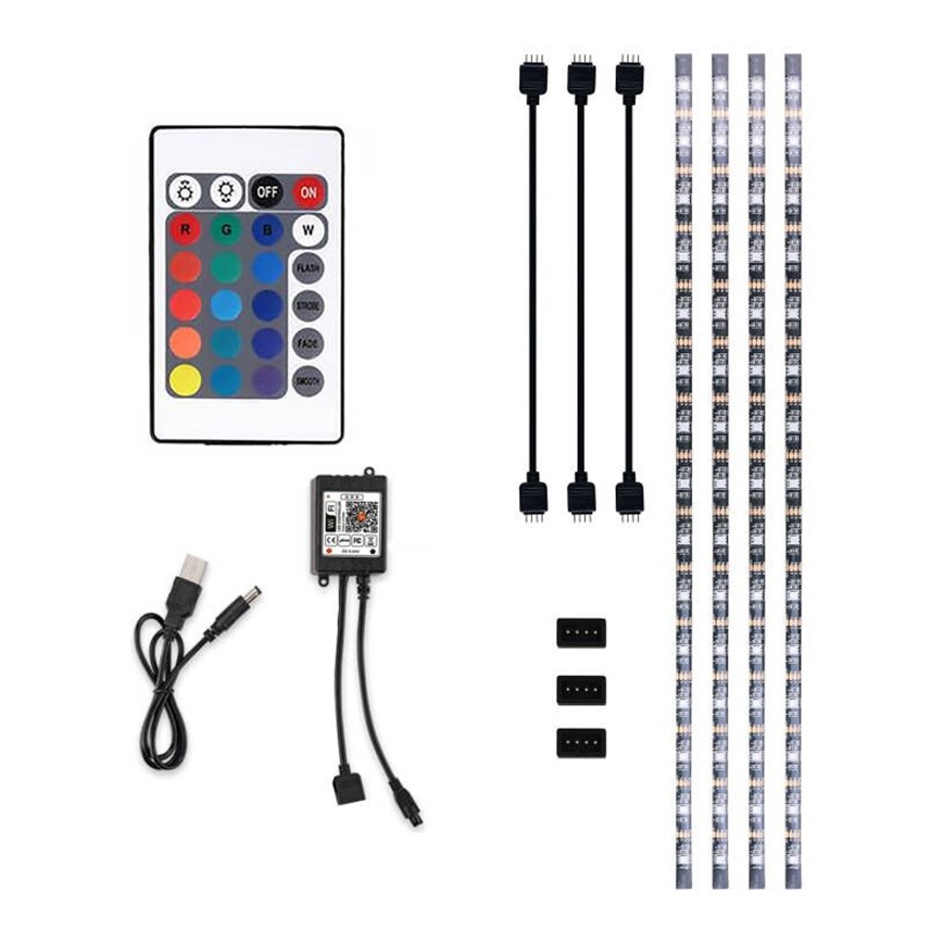 LED RGB Prigušiva traka za TV LED/6W/5V Wi-Fi Tuya + daljinski upravljač