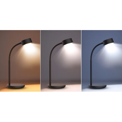 LED Prigušiva stolna lampa na dodir LED/4,5W/5V 3000/4000/6500K crna