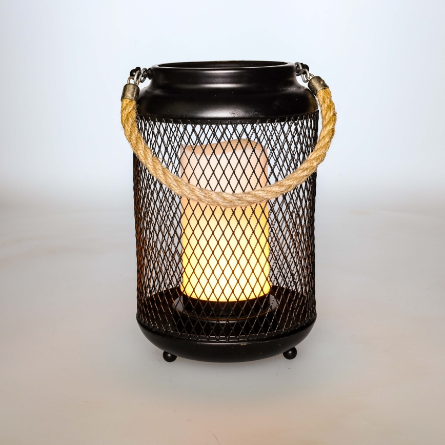 LED Dekorativna stolna lampa LED/3xAA crna