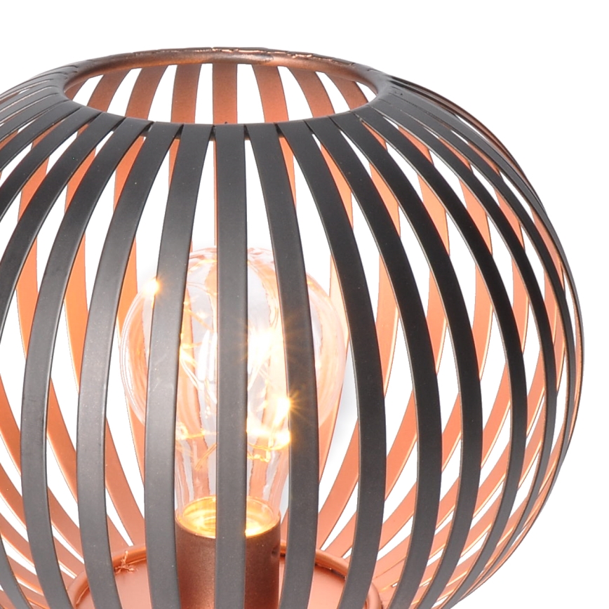 LED Dekorativna stolna lampa LED/3xAA crna/bakar