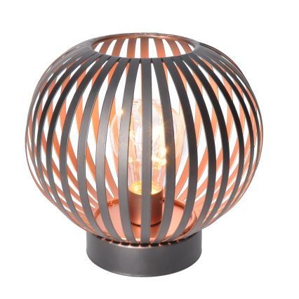 LED Dekorativna stolna lampa LED/3xAA crna/bakar