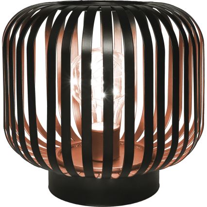 LED Dekorativna stolna lampa LED/3xAA crna/bakar