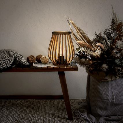 LED Dekorativna stolna lampa LED/2xAA bambus