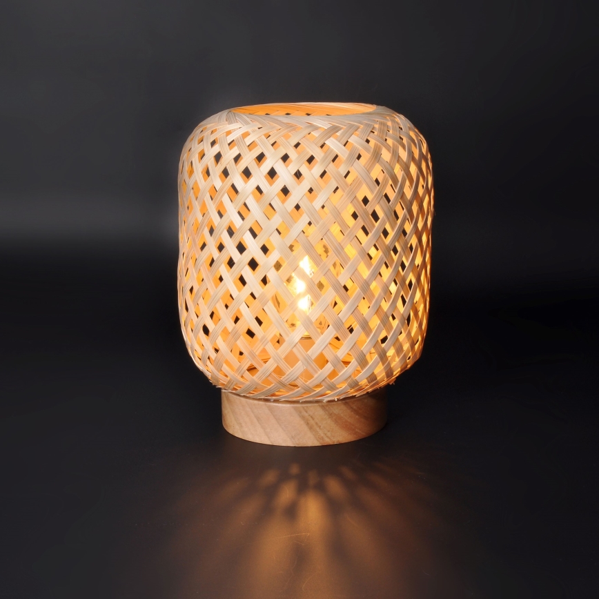 LED Dekorativna stolna lampa BOHO LED/2xAAA ratan