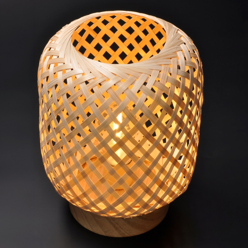 LED Dekorativna stolna lampa BOHO LED/2xAAA ratan