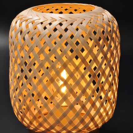 LED Dekorativna stolna lampa BOHO LED/2xAAA ratan