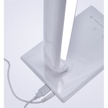 LED stolna lampa za prigušivanje USB konektor LED/12W/230V bijela