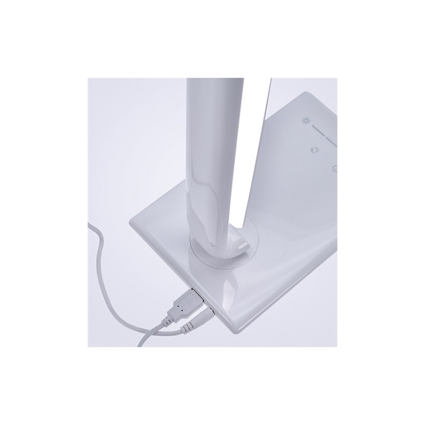 LED stolna lampa za prigušivanje USB konektor LED/12W/230V bijela