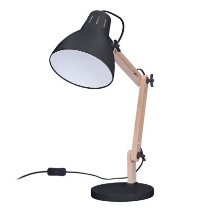 Stolna lampa FALUN 1xE27/25W/230V crna/hrast