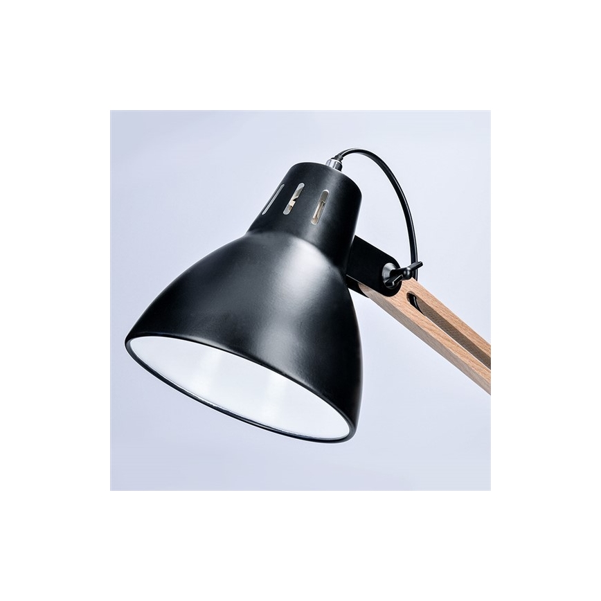 Stolna lampa FALUN 1xE27/25W/230V crna/hrast