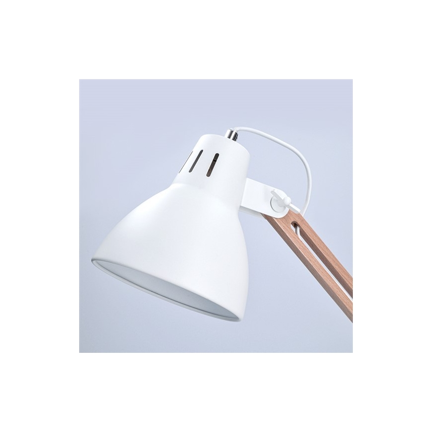 Stolna lampa FALUN 1xE27/25W/230V bijela/hrast