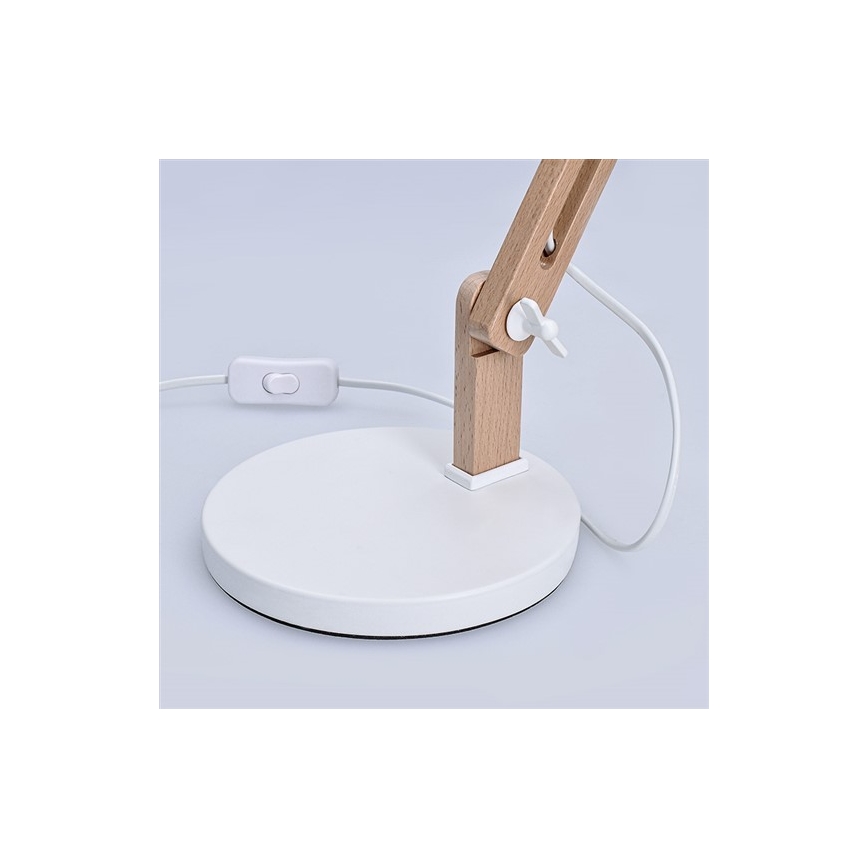 Stolna lampa FALUN 1xE27/25W/230V bijela/hrast