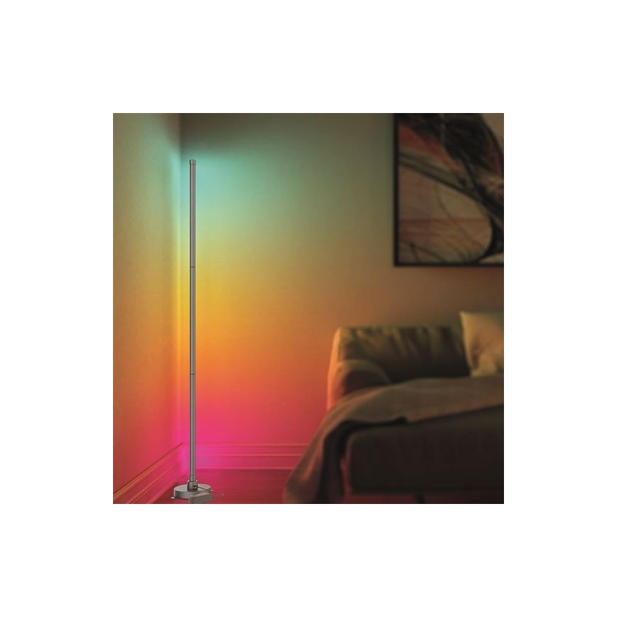LED RGB Prigušiva podna lampa RAINBOW LED/18W/230V Wi-Fi Tuya + daljinski upravljač