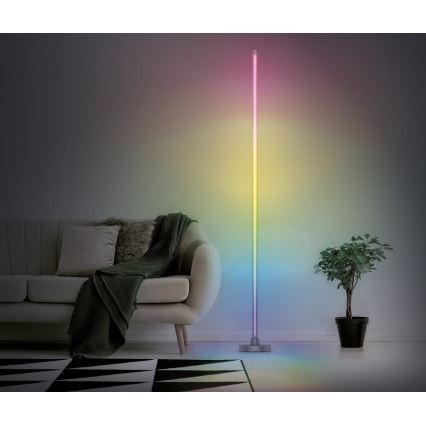 LED RGB Prigušiva podna lampa RAINBOW LED/18W/230V Wi-Fi Tuya + daljinski upravljač