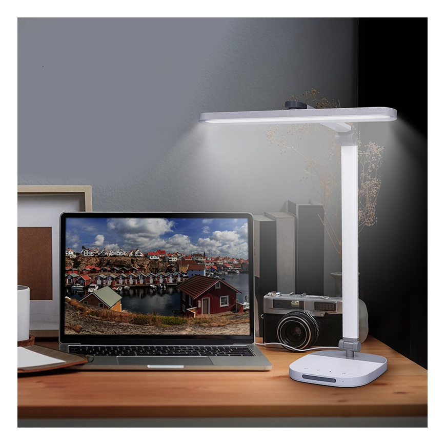 LED Prigušiva stolna lampa na dodir s noćnom rasvjetom LED/10W/5V 3000/4000/5000K bijela