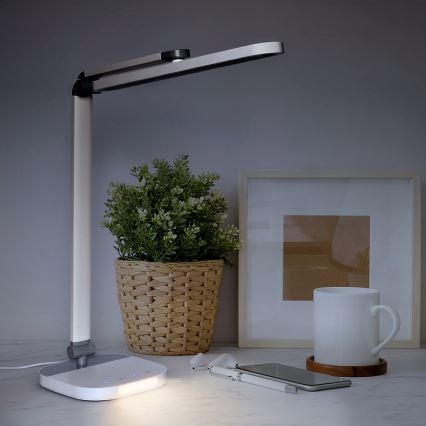 LED Prigušiva stolna lampa na dodir s noćnom rasvjetom LED/10W/5V 3000/4000/5000K bijela