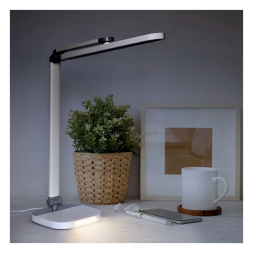 LED Prigušiva stolna lampa na dodir s noćnom rasvjetom LED/10W/5V 3000/4000/5000K bijela