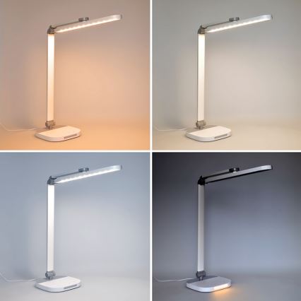 LED Prigušiva stolna lampa na dodir s noćnom rasvjetom LED/10W/5V 3000/4000/5000K bijela