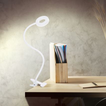 LED stolna lampa s mogućnošću prigušivanja i stezaljkom LED/8W/230V 3000/4000/5000K bijela