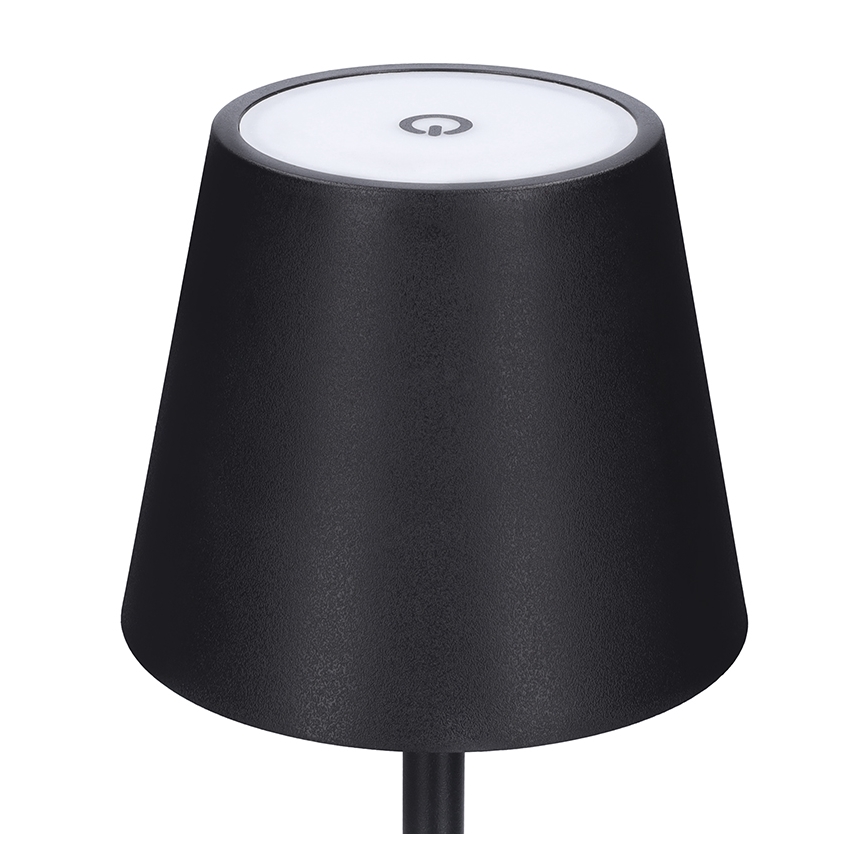 LED punjiva dodirna stolna lampa LUCCA s mogućnošću prigušivanja LED/3,7V 3000/4000/6500K 2000 mAh crna