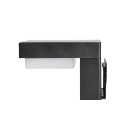 LED Solarna zidna svjetiljka sa senzorom za pokret i dan/noć PALERMO LED/5W/2000 mAh IP54 crna