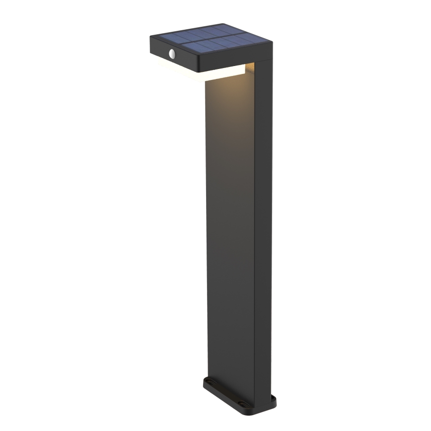 LED Solarna lampa sa senzorom za pokret i dan/noć PALERMO LED/5W/2000 mAh IP54 crna