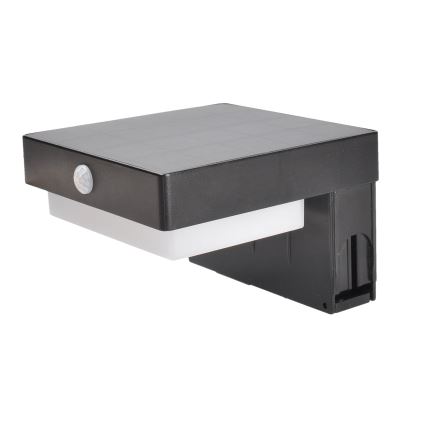 LED Solarna lampa sa senzorom za pokret i dan/noć PALERMO LED/5W/2000 mAh IP54 crna