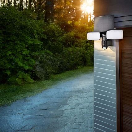 LED solarni reflektor s senzorom LED/9W/3,7V 3600 mAh IP54