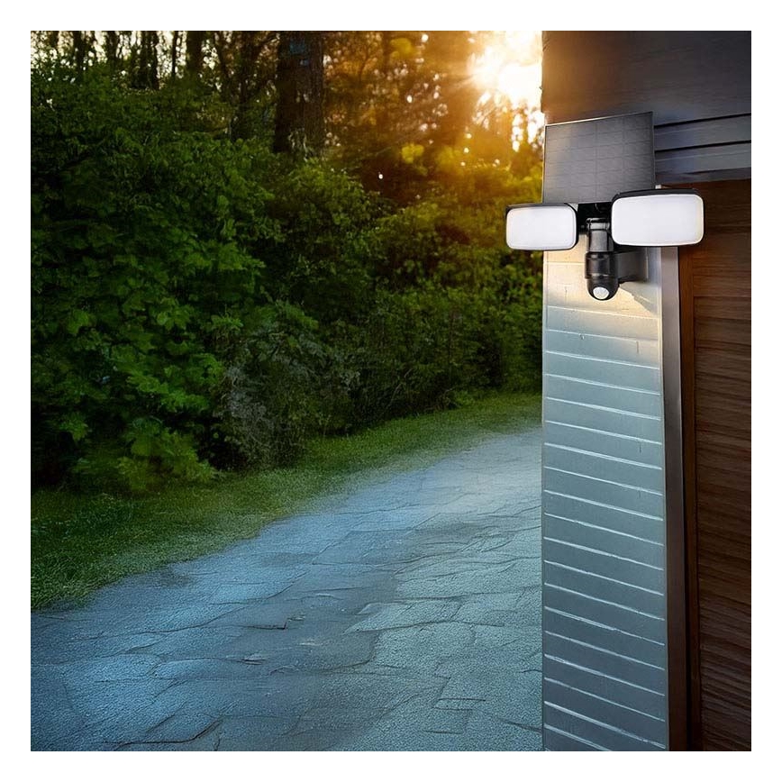 LED solarni reflektor s senzorom LED/9W/3,7V 3600 mAh IP54