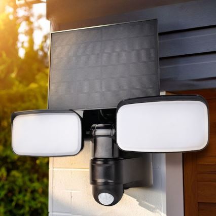 LED solarni reflektor s senzorom LED/9W/3,7V 3600 mAh IP54