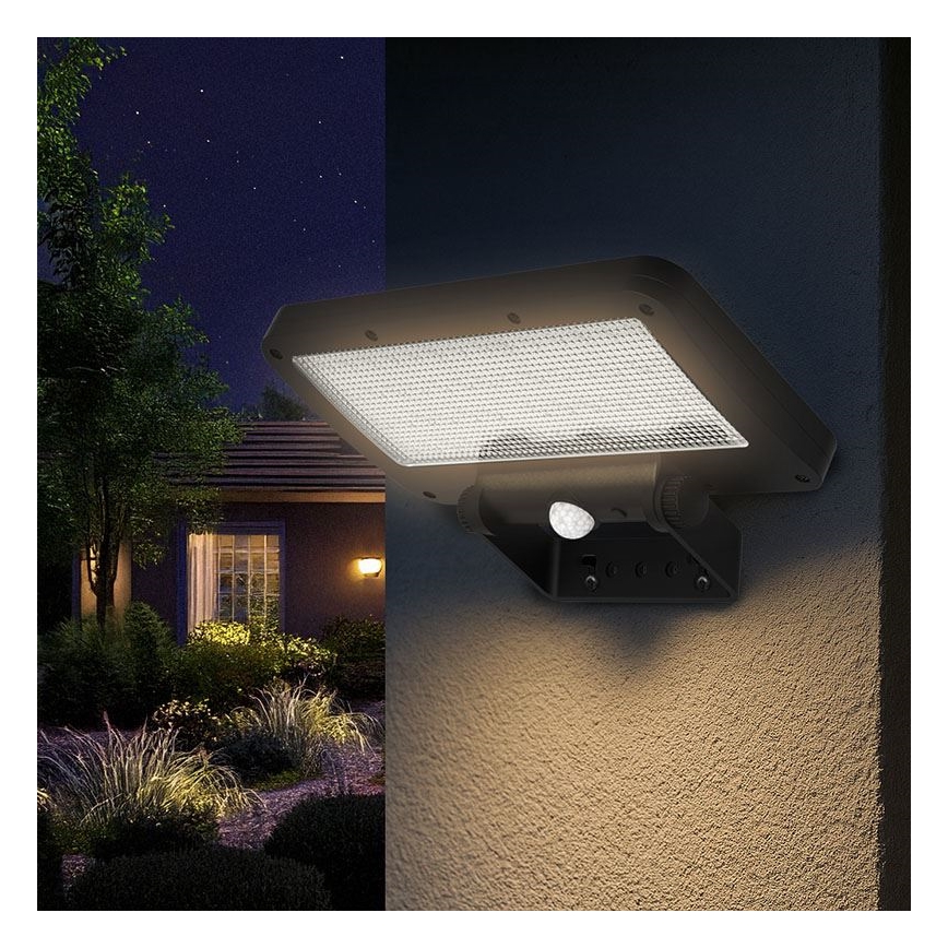 LED solarni reflektor sa senzorom LED/5W/3,7V 1500 mAh IP54