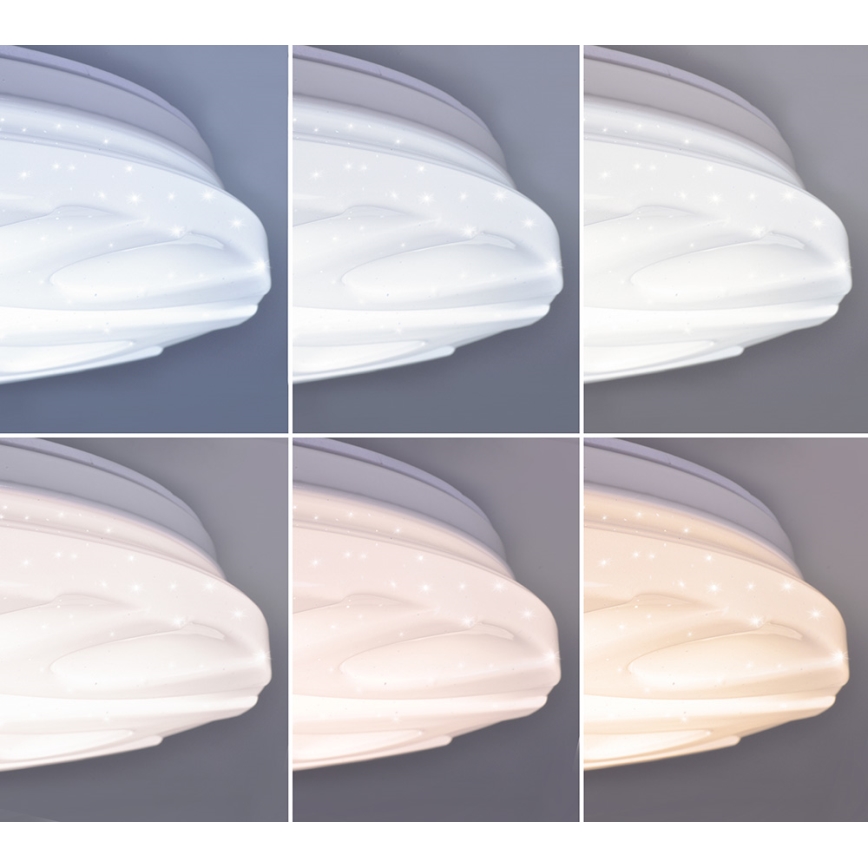 LED Prigušiva stropna svjetiljka WAVE LED/60W/230V + daljinski upravljač