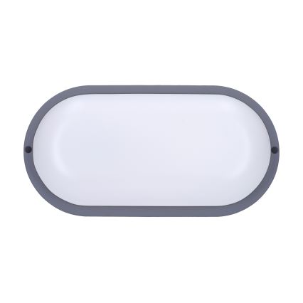 LED Vanjska zidna svjetiljka LED/20W/230V 4000K IP54 siva ovalno