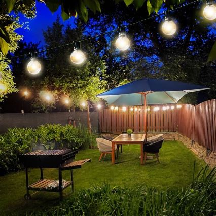 LED vanjski dekorativni niz GIRLANDA 25xE12 20m IP44 topla bijela