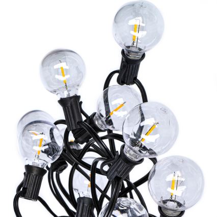 LED vanjski dekorativni niz GIRLANDA 25xE12 20m IP44 topla bijela